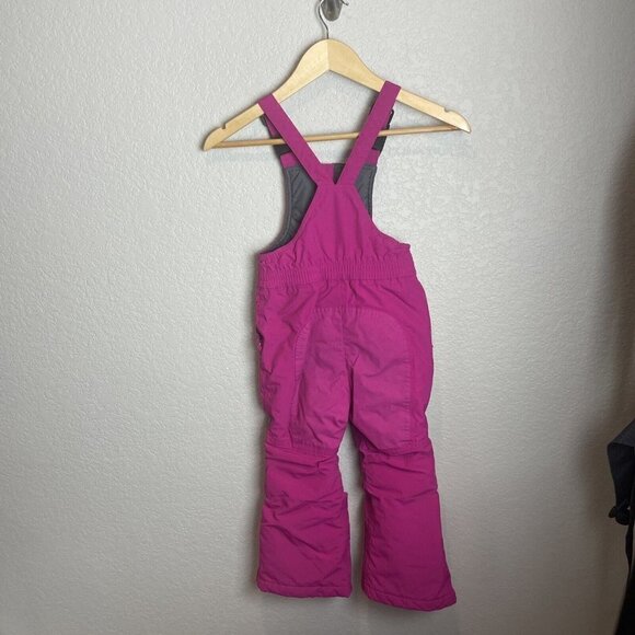 Lands End Girls Ski Snowboard Snow Bibs Pants Overalls Size 4 Pink Insulated - Picture 7 of 8